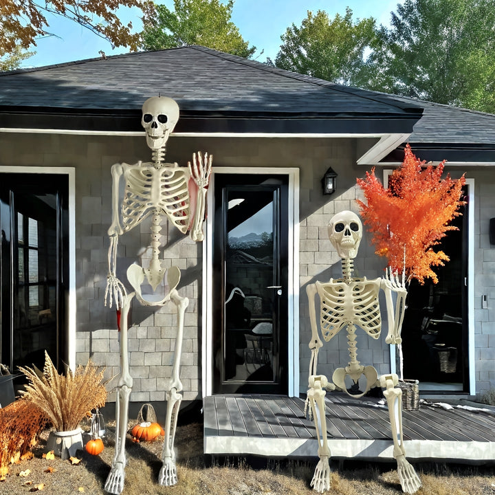 Gigantisches 12-Fuß Halloween Skelett Deko – Posierbare Außenbereich Halloween Dekoration 2