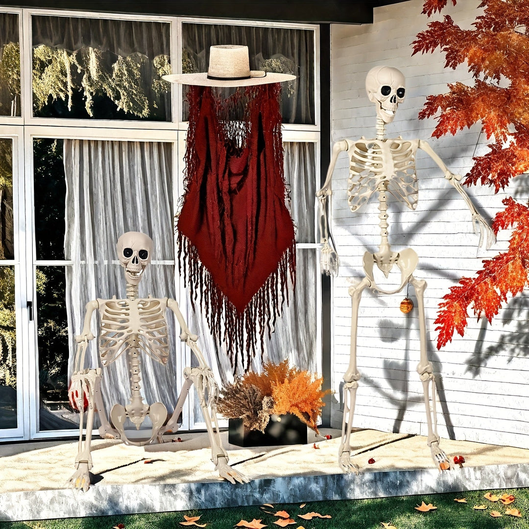 Gigantisches 12-Fuß Halloween Skelett Deko – Posierbare Außenbereich Halloween Dekoration 4