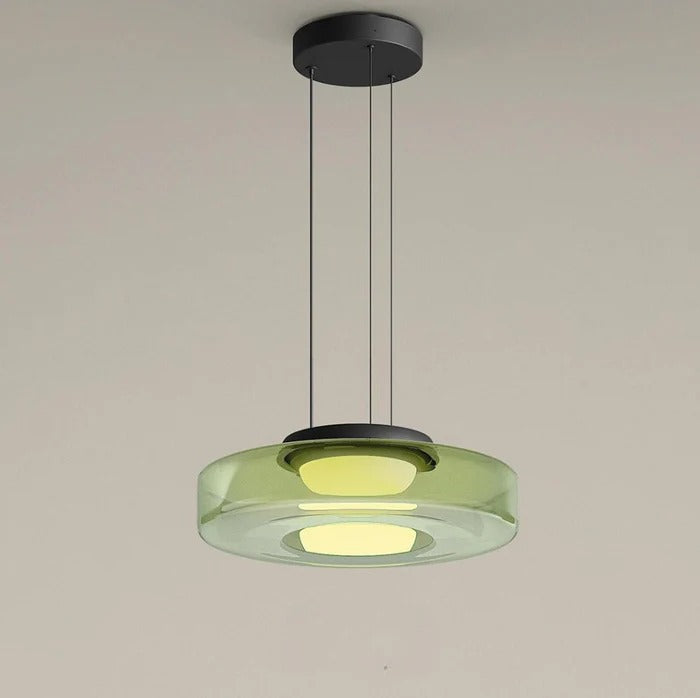 Glas Pendelleuchte im Bauhaus-Stil – Verstellbare Hängelampe für Esszimmer, Küche und Wohnzimmer – Warmweißes Licht 1