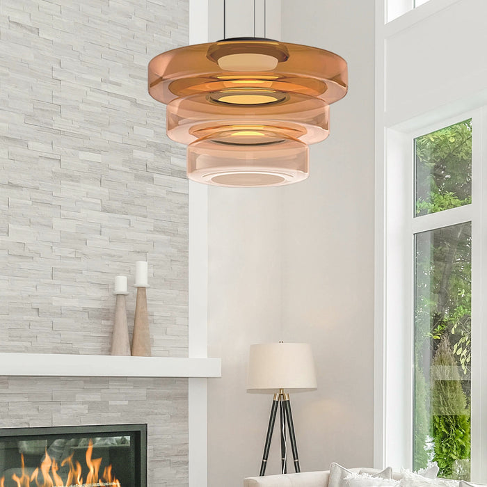 Glas Pendelleuchte im Bauhaus-Stil – Verstellbare Hängelampe für Esszimmer, Küche und Wohnzimmer – Warmweißes Licht 6