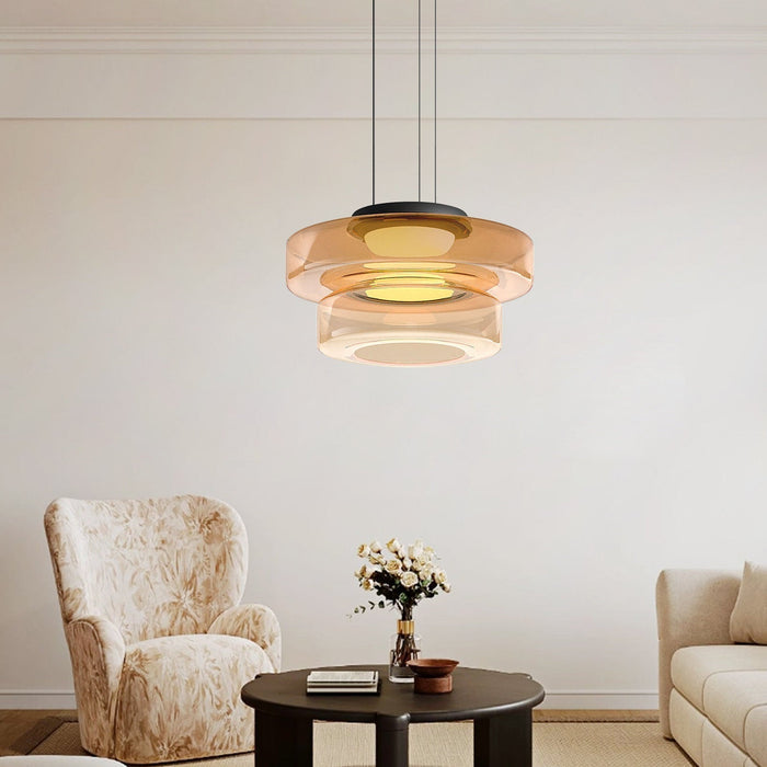 Glas Pendelleuchte im Bauhaus-Stil – Verstellbare Hängelampe für Esszimmer, Küche und Wohnzimmer – Warmweißes Licht 9