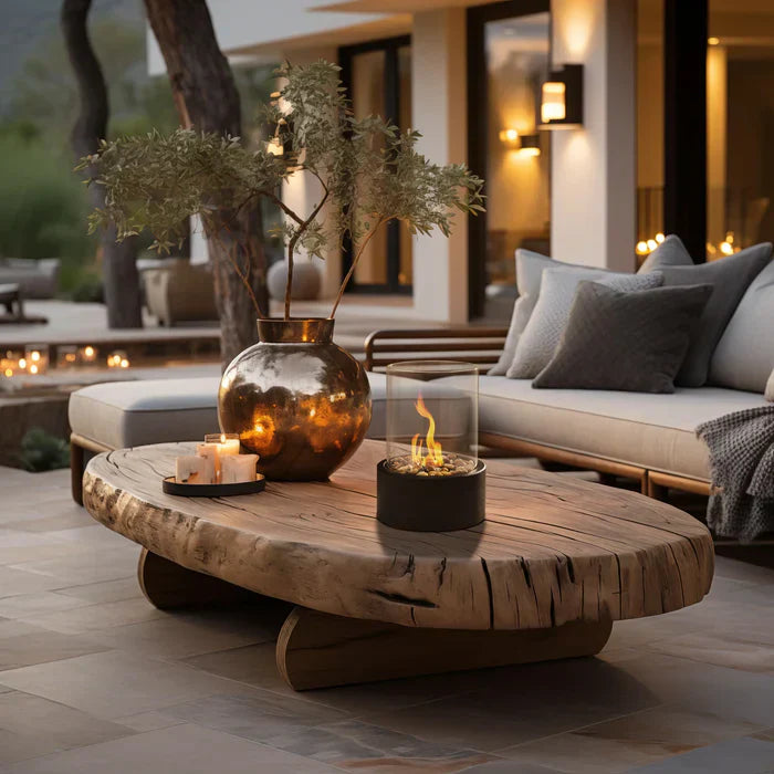 GlowLuxe – Tischfeuer Laterne für Innen- und Außenbereich, Modernes Design, Wetterfest 4
