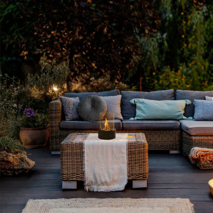 GlowLuxe – Tischfeuer Laterne für Innen- und Außenbereich, Modernes Design, Wetterfest 6