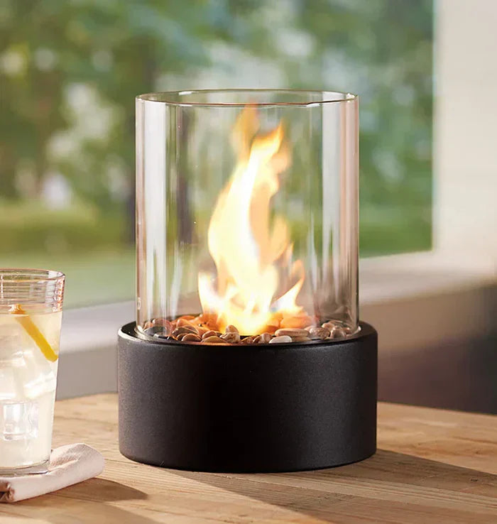 GlowLuxe – Tischfeuer Laterne für Innen- und Außenbereich, Modernes Design, Wetterfest 7