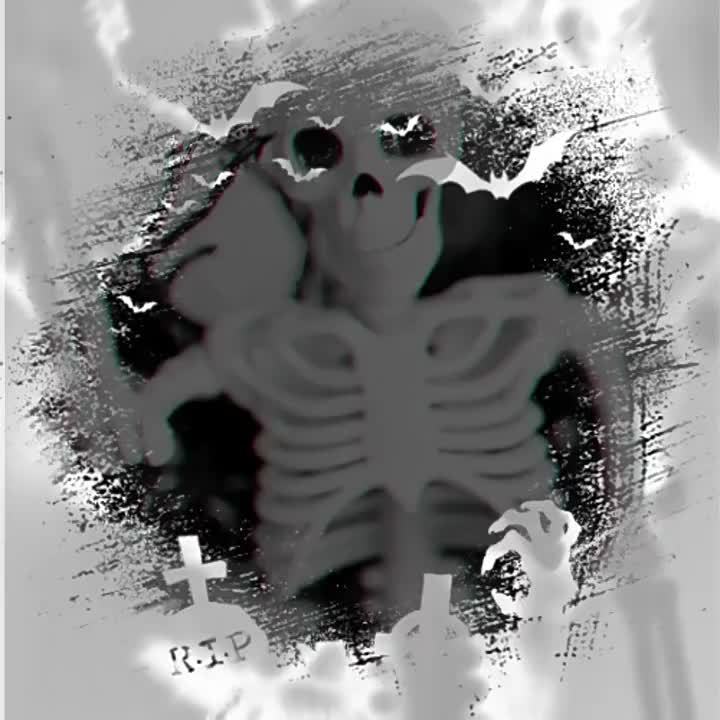Gothic Halloween Kranz mit Skelett und Kürbissen – Spooky Wanddekoration 4