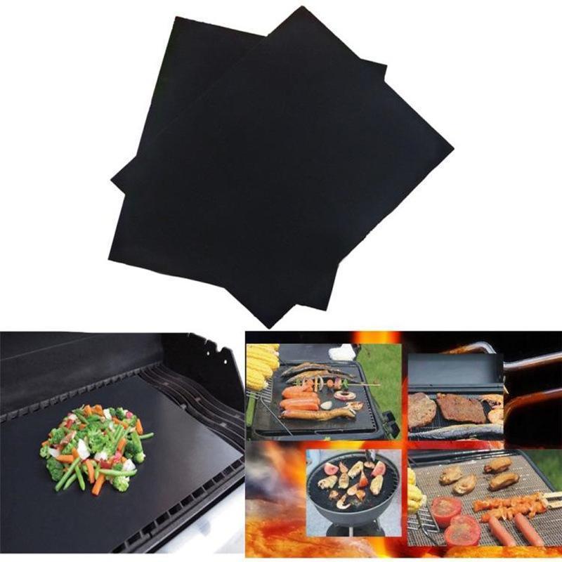 GrillMaster Grillmatte Set – 2 Stück Silikon mit Teflonbeschichtung für Gasgrill 0