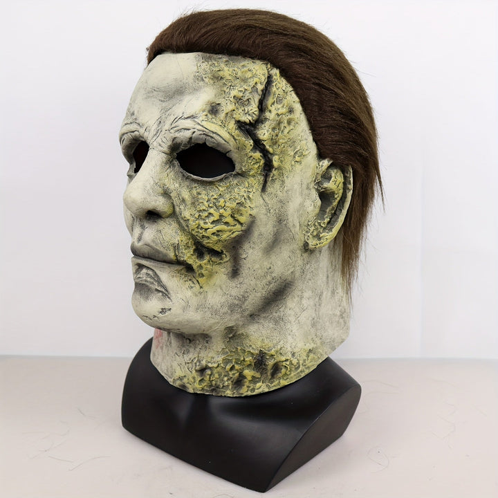 Gruselige Halloween-Maske – Realistische Kopfmaske für schaurige Verkleidungen 2