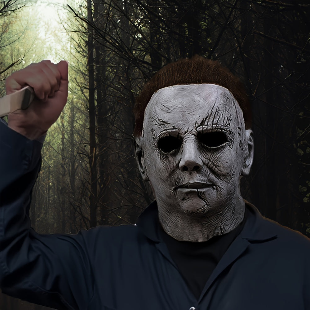Gruselige Halloween-Maske für Männer – Realistische Vollkopf-Latexmaske 1