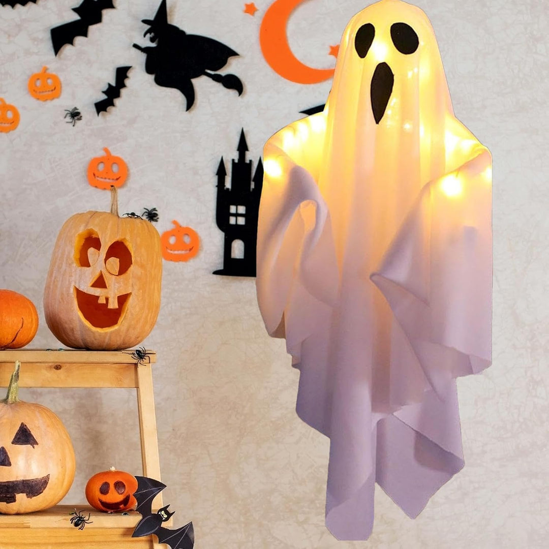 Gruselige Halloween Deko – Hängende Stoffgeister Lichter für Halloween Party Deko 0