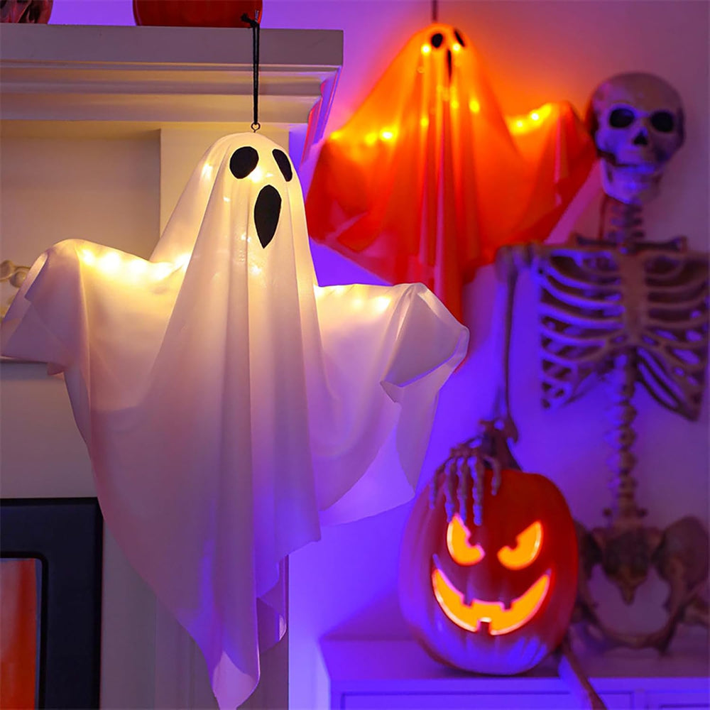 Gruselige Halloween Deko – Hängende Stoffgeister Lichter für Halloween Party Deko 1