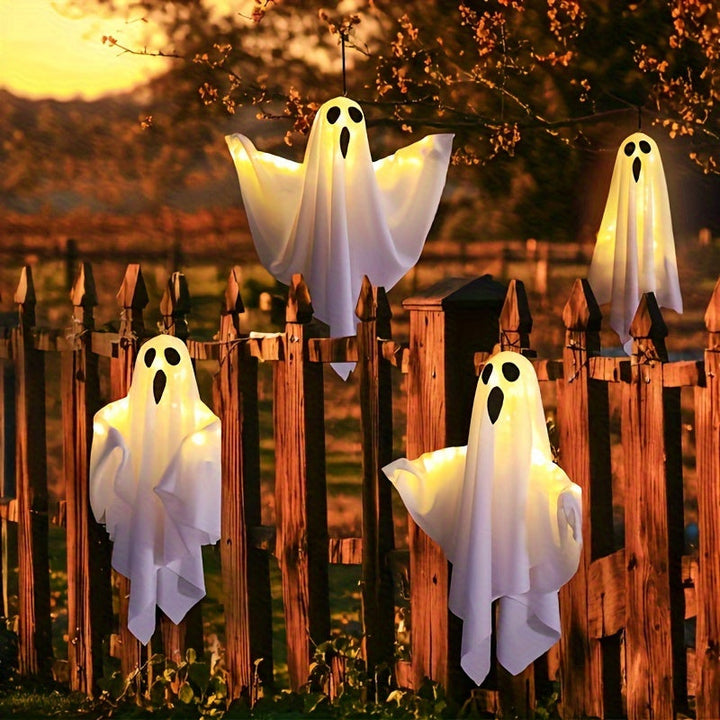 Gruselige Halloween Deko – Hängende Stoffgeister Lichter für Halloween Party Deko 2