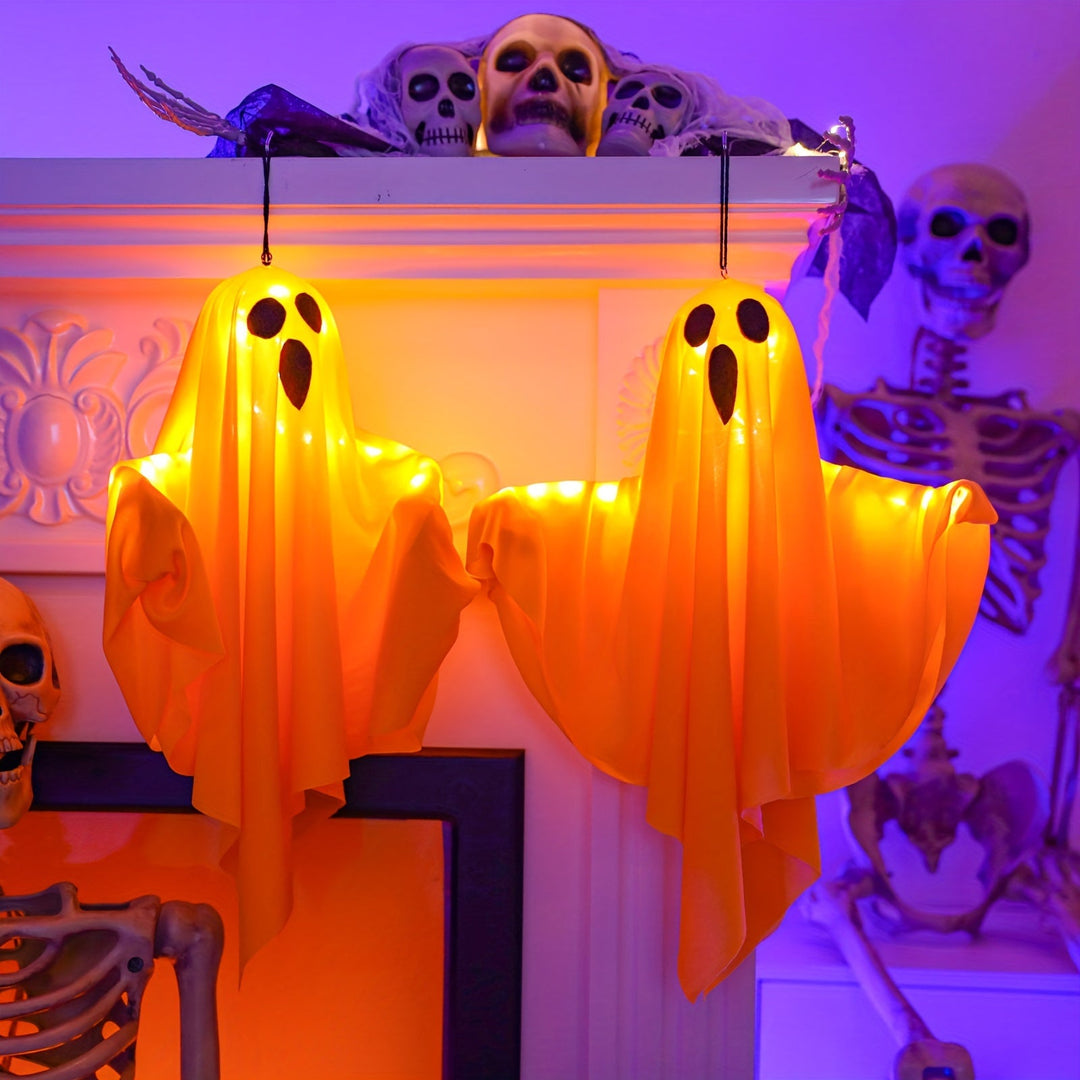 Gruselige Halloween Deko – Hängende Stoffgeister Lichter für Halloween Party Deko 4