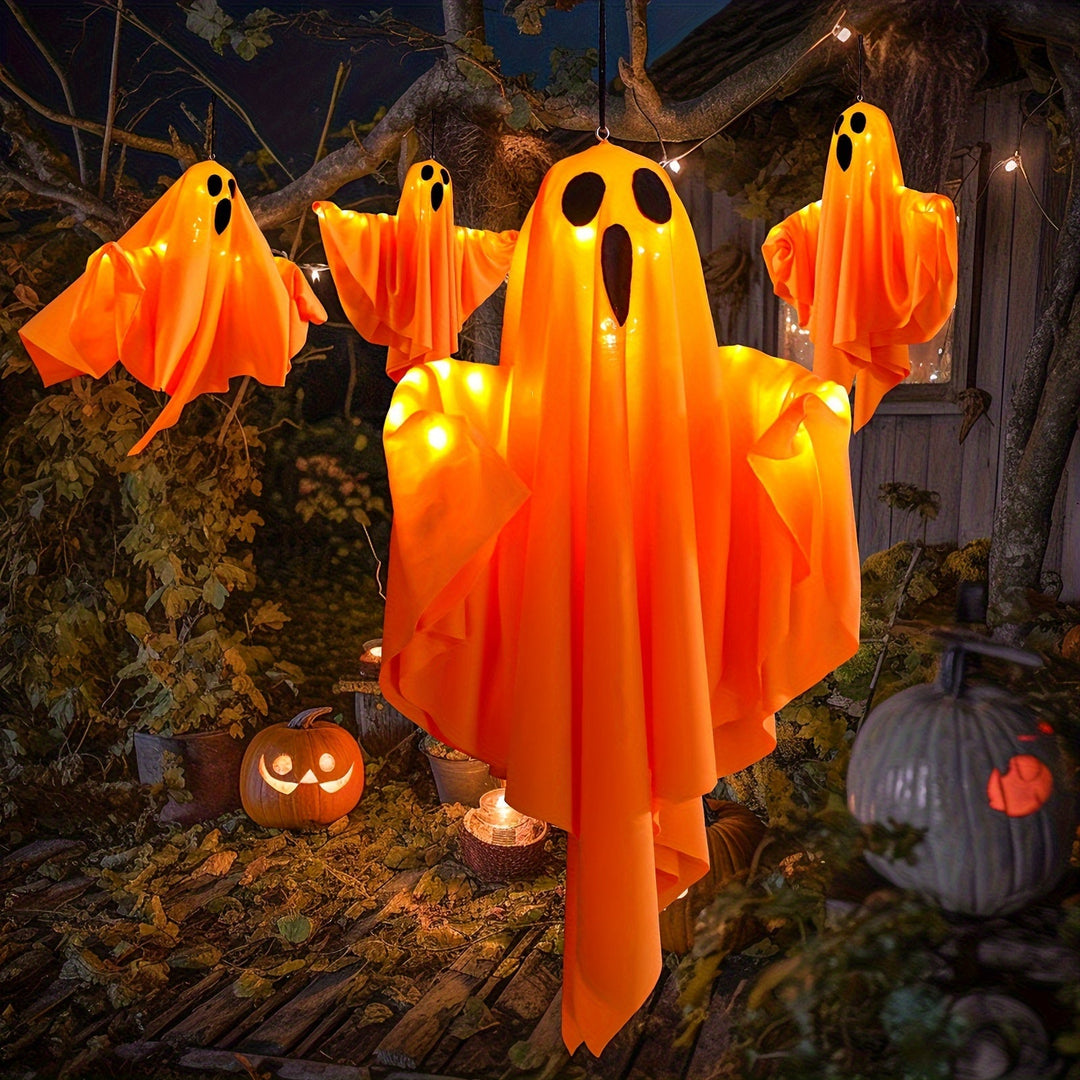 Gruselige Halloween Deko – Hängende Stoffgeister Lichter für Halloween Party Deko 5