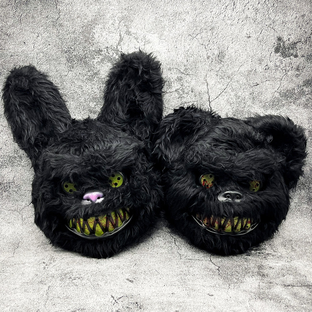 Gruselige Halloweenmaske – Pelzige Cartoon-Monster-Maske für Partys, Unisex 1