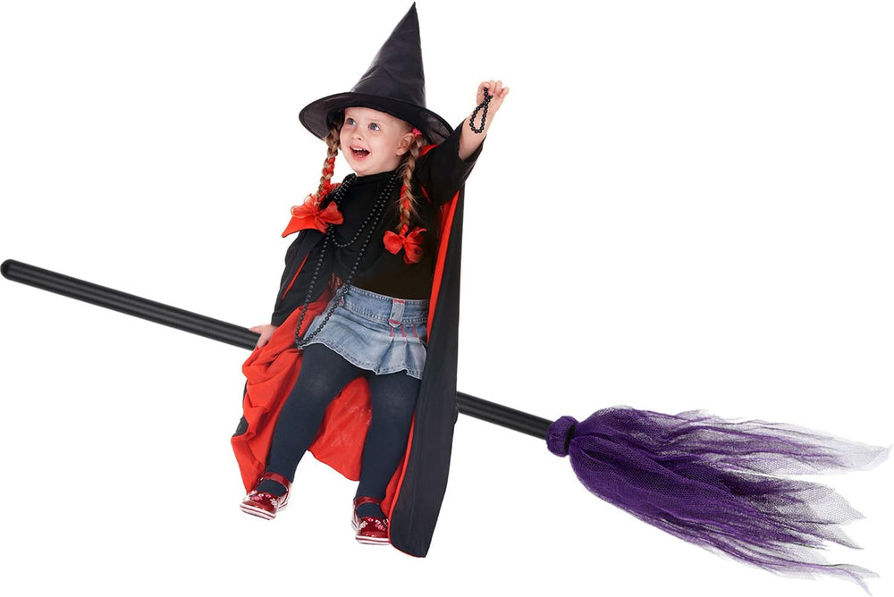 Halloween-Zauberbesen – Lustiges Kostümzubehör aus Kunststoff für Partys 1