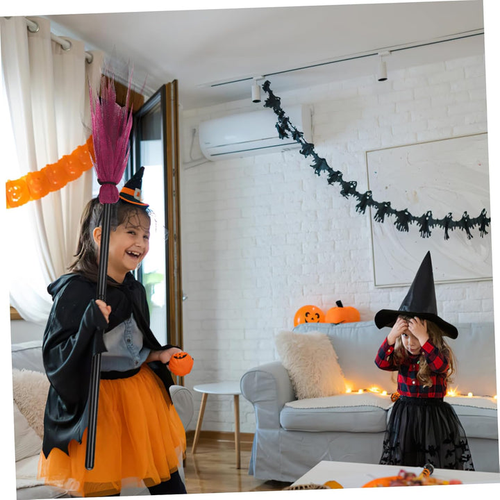 Halloween-Zauberbesen – Lustiges Kostümzubehör aus Kunststoff für Partys 7