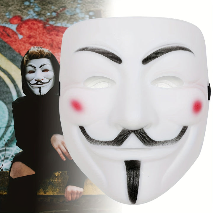 Halloweenmaske für Männer – Vollgesichtsmaske im Anonymous-Stil aus Kunststoff 2