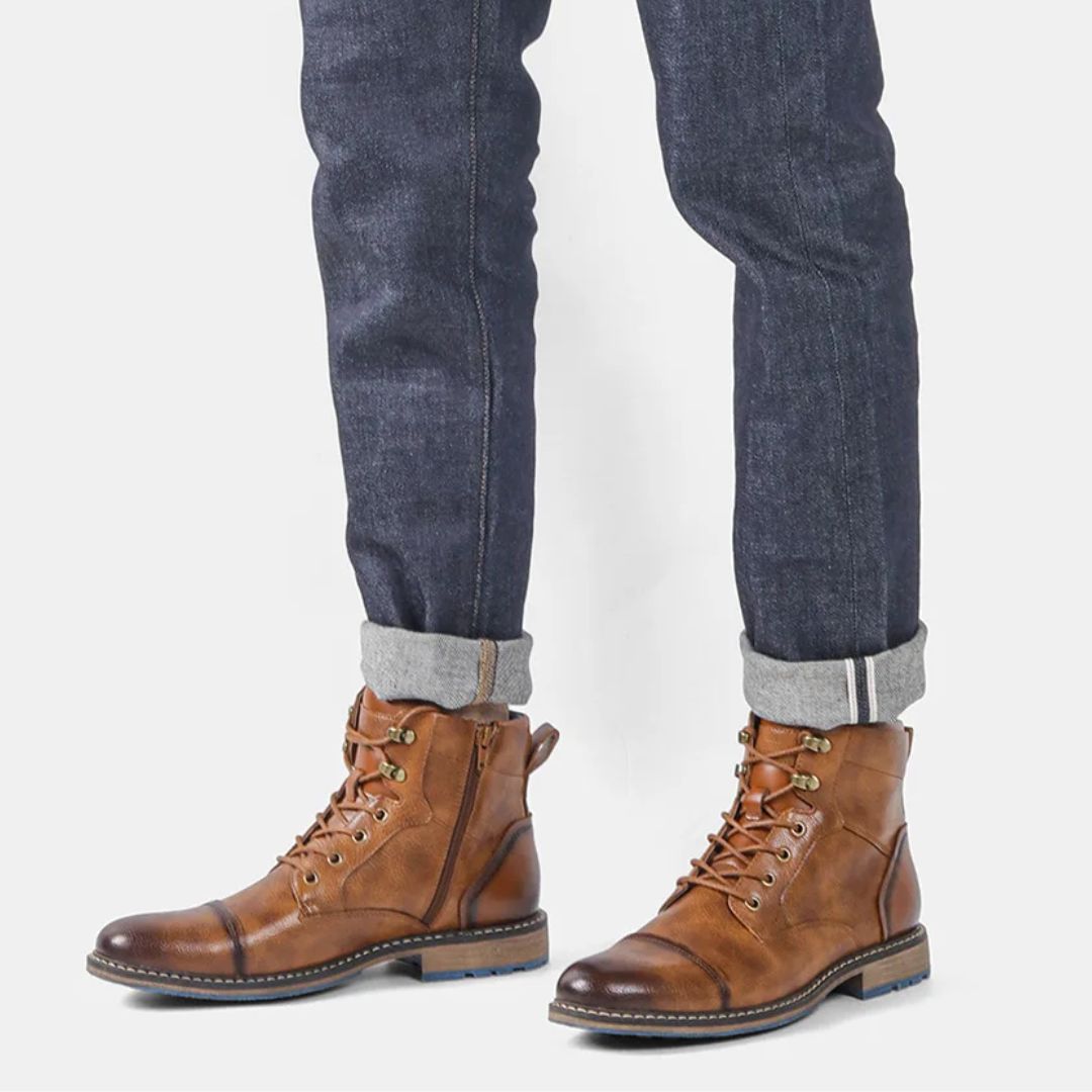 Handgefertigte Vintage-Lederstiefel Damen mit Reißverschluss für Oktoberfest 4