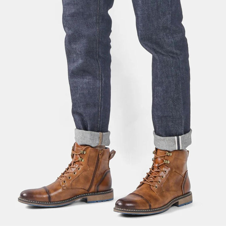 Handgefertigte Vintage-Lederstiefel Damen mit Reißverschluss für Oktoberfest 4