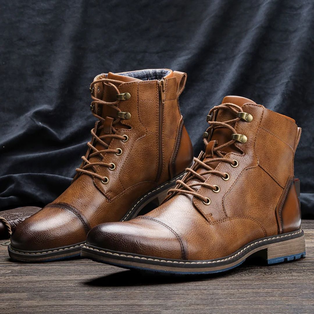 Handgefertigte Vintage-Lederstiefel Damen mit Reißverschluss für Oktoberfest 8