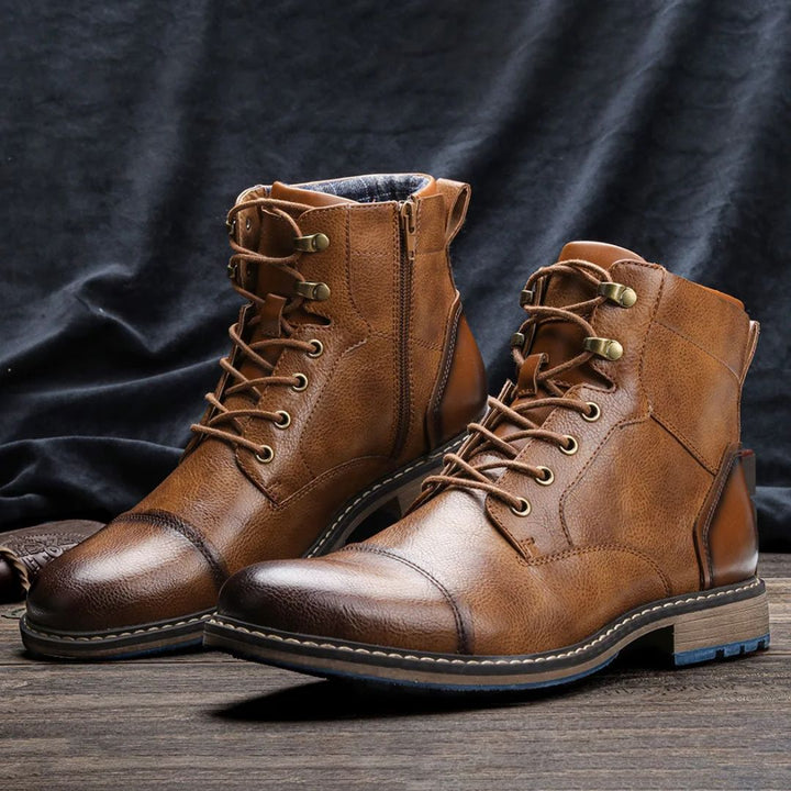 Handgefertigte Vintage-Lederstiefel Damen mit Reißverschluss für Oktoberfest 8