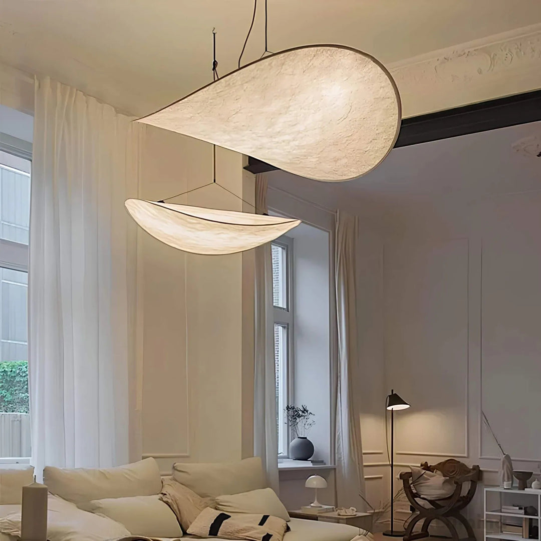 Handgemachte Deckenleuchte aus Seide und Metall – Elegante Deckenlampe für Wohnzimmer und Schlafzimmer, stimmungsvolle Beleuchtung 0
