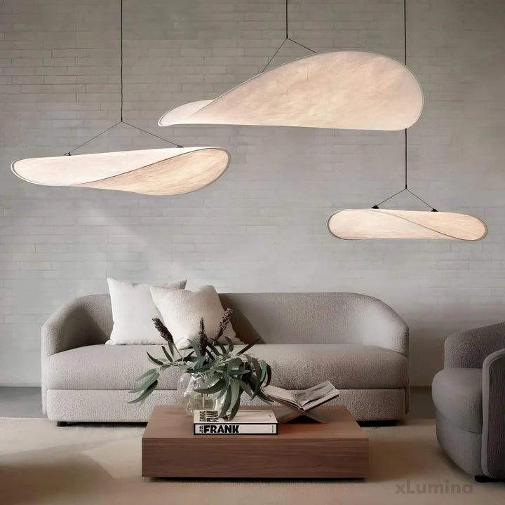Handgemachte Deckenleuchte aus Seide und Metall – Elegante Deckenlampe für Wohnzimmer und Schlafzimmer, stimmungsvolle Beleuchtung 2
