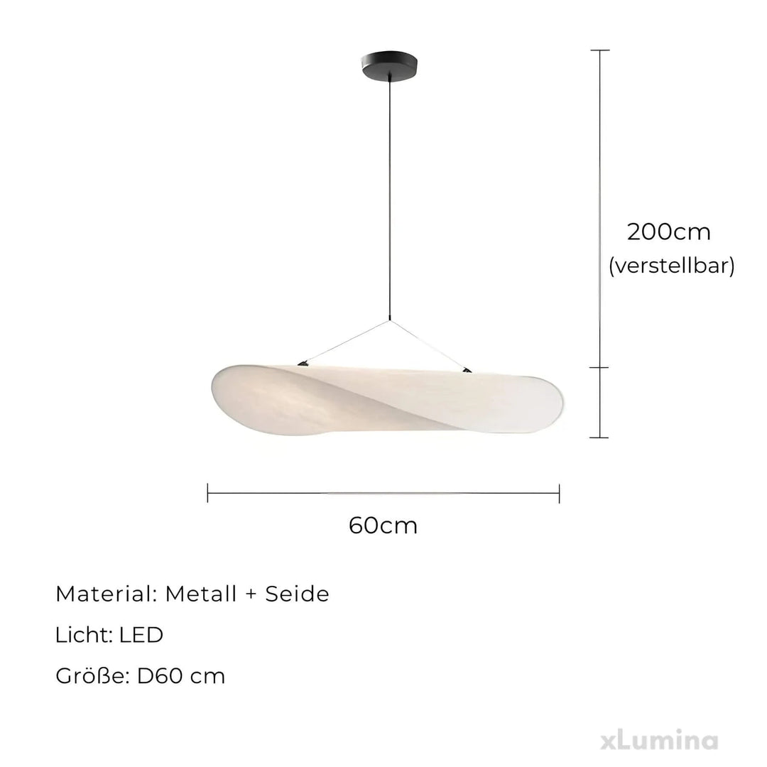 Handgemachte Deckenleuchte aus Seide und Metall – Elegante Deckenlampe für Wohnzimmer und Schlafzimmer, stimmungsvolle Beleuchtung 4