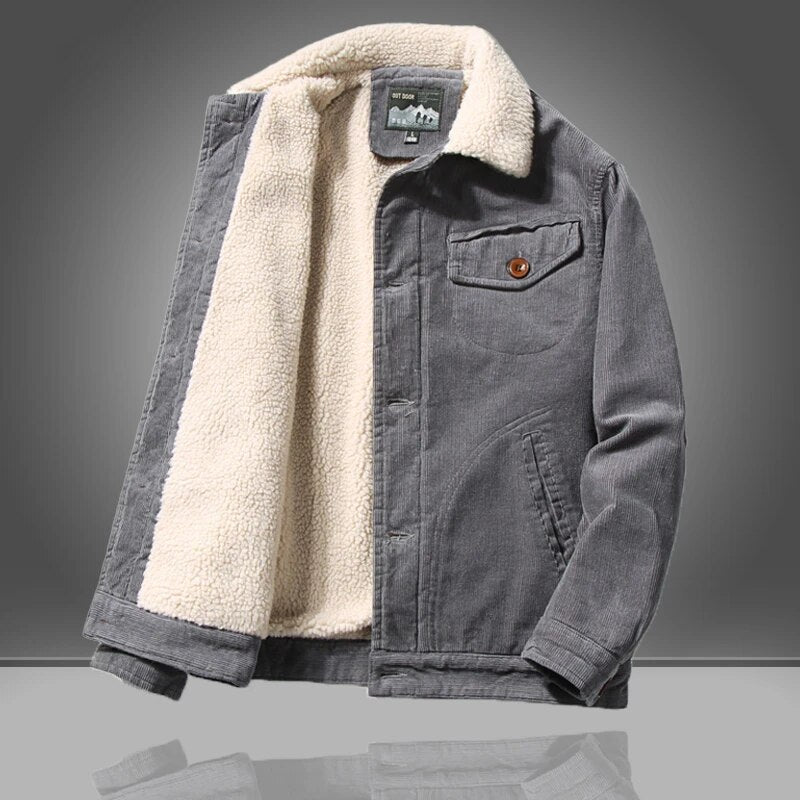 Herren Daunenjacke Vintage-Stil mit Knopfdesign – Wärmende Winterjacke für Eleganz und Komfort 0
