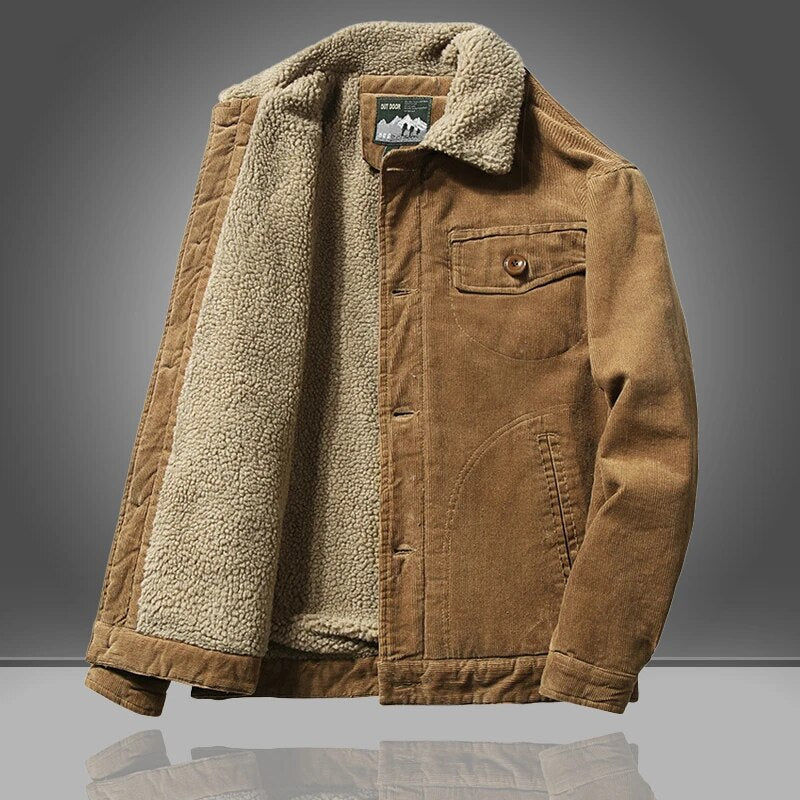 Herren Daunenjacke Vintage-Stil mit Knopfdesign – Wärmende Winterjacke für Eleganz und Komfort 1