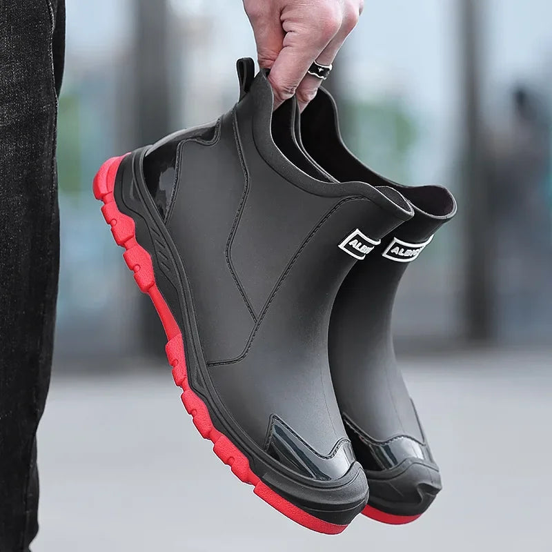 Herren Gummistiefel – Wasserdicht, Rutschfest & Leicht für Outdoor-Aktivitäten 0