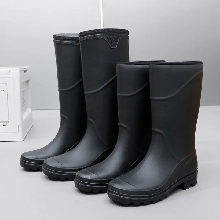 Herren Gummistiefel – Wasserdichte PVC Arbeitsschuhe mit Rutschfester Sohle 0
