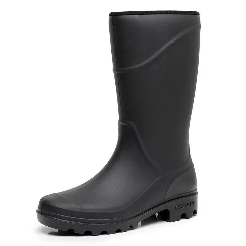 Herren Gummistiefel – Wasserdichte PVC Arbeitsschuhe mit Rutschfester Sohle 6