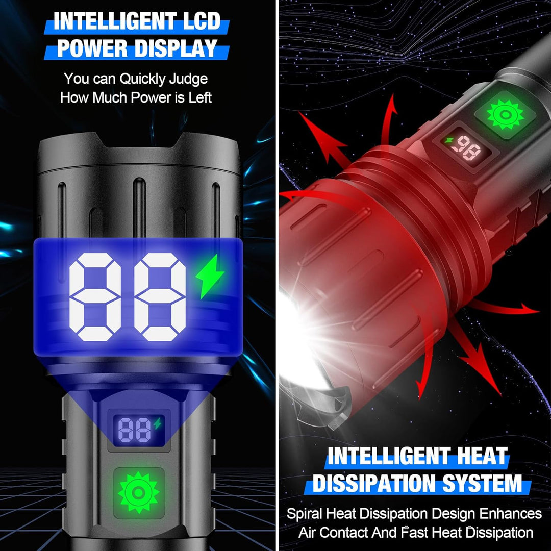 Hochleistungs-LED Taschenlampe 100.000 Lumen, Powerbank-Funktion, wasserdicht 3