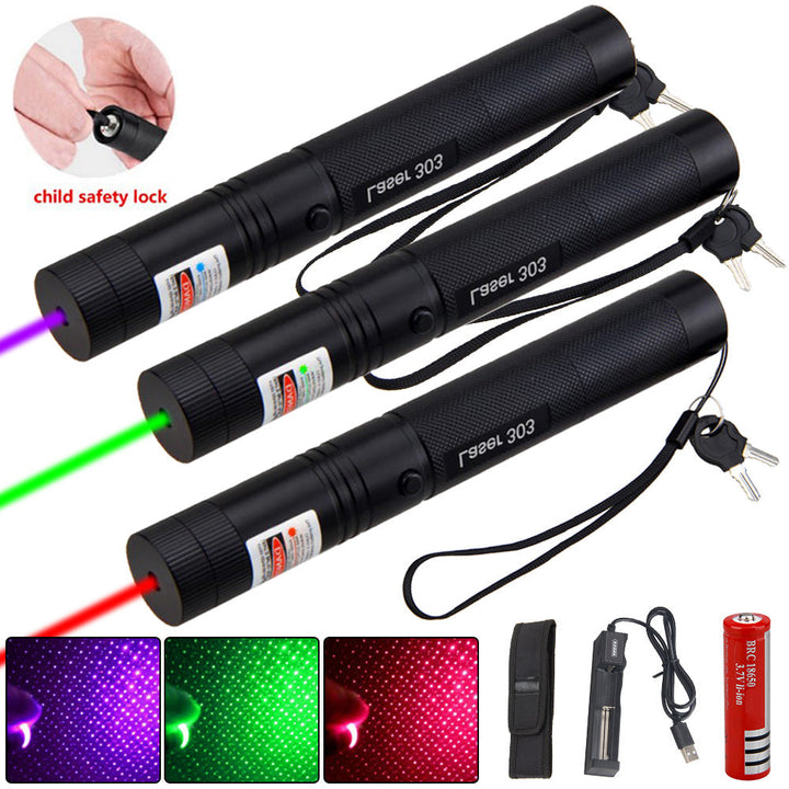 Hochleistungs Laserpointer – Wiederaufladbar mit 10.000 Metern Reichweite und Einstellbarem Fokus 8