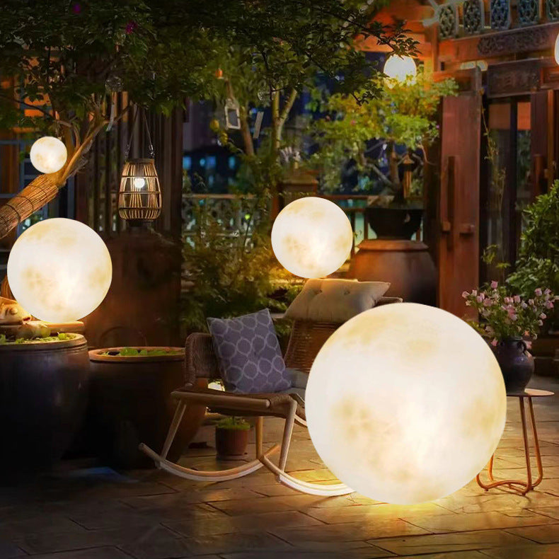 Hochwertige Solar Gartenleuchte Mondform – Umweltfreundliche LED-Gartenlampe für Außenbereiche 2