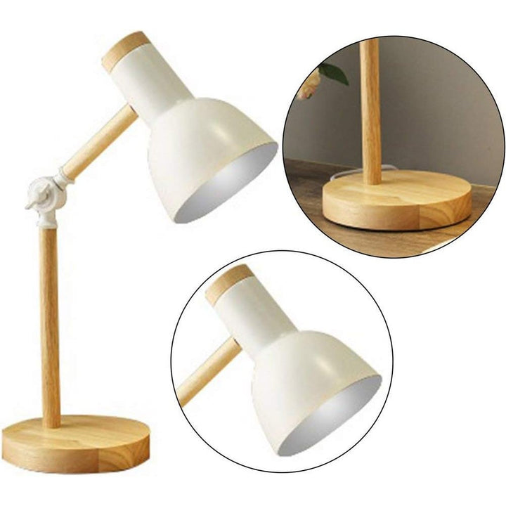 Holz Tischlampe Mit Verstellbarem Arm – Nordic Stil Für Nachttisch & Schreibtisch 5