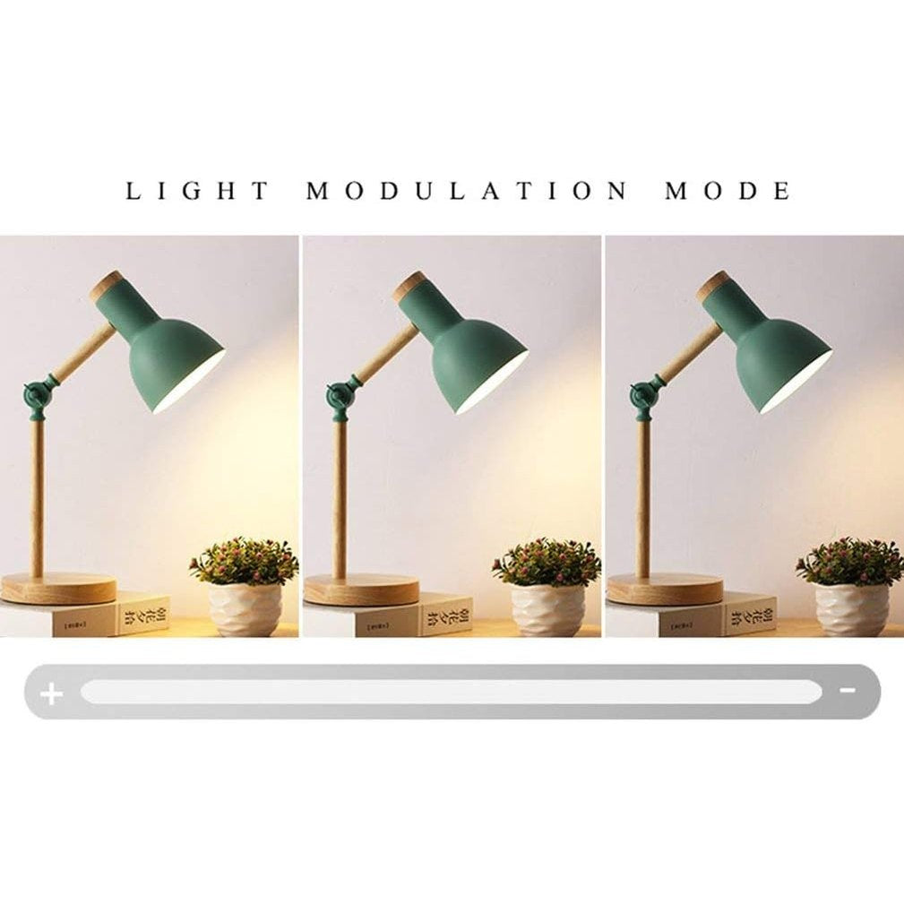 Holz Tischlampe Mit Verstellbarem Arm – Nordic Stil Für Nachttisch & Schreibtisch 6