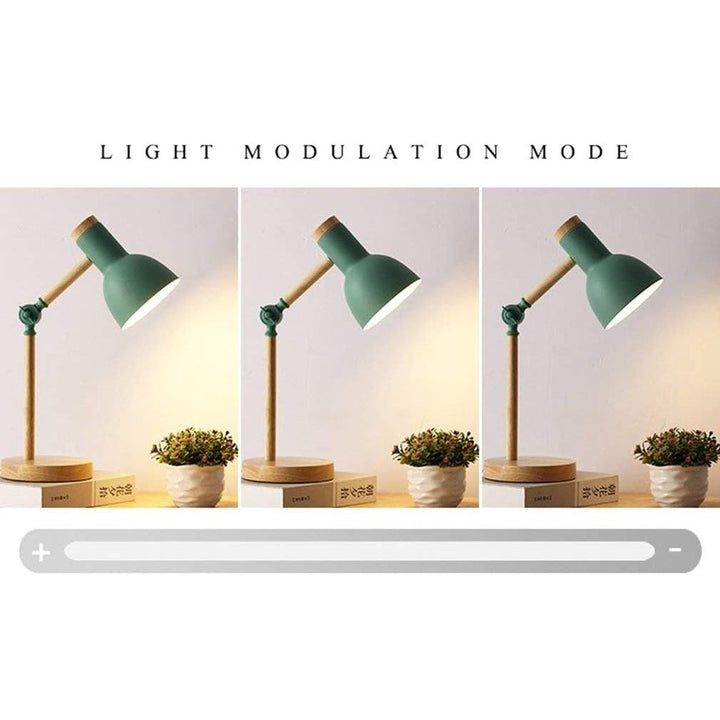 Holz Tischlampe Mit Verstellbarem Arm – Nordic Stil Für Nachttisch & Schreibtisch 6