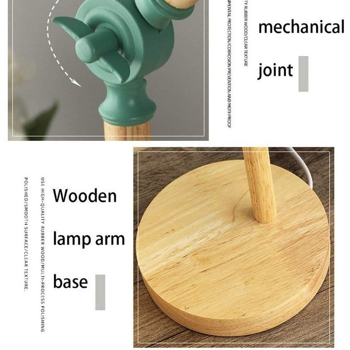 Holz Tischlampe Mit Verstellbarem Arm – Nordic Stil Für Nachttisch & Schreibtisch 7