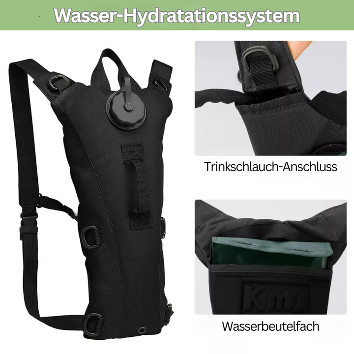 HydraPack – 3L Wasser-Rucksack mit Integriertem Hydrationssystem und Gepolsterten Schultergurten 7