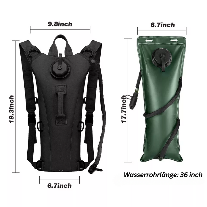 HydraPack – 3L Wasser-Rucksack mit Integriertem Hydrationssystem und Gepolsterten Schultergurten 8