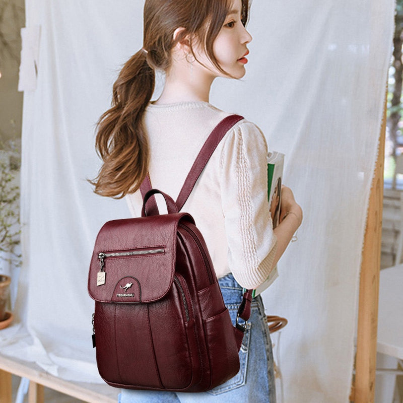 Isolde – Luxuriöser Leder-Damenrucksack mit ergonomischen Schulterriemen 1