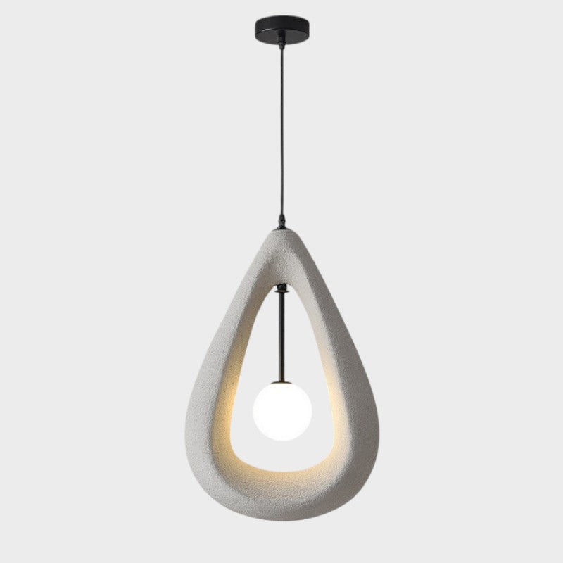 Japandi Oval Pendelleuchte – Dimmbar Hängelampe für Esszimmer und Wohnzimmer 1