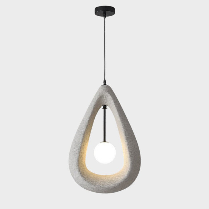 Japandi Oval Pendelleuchte – Dimmbar Hängelampe für Esszimmer und Wohnzimmer 1