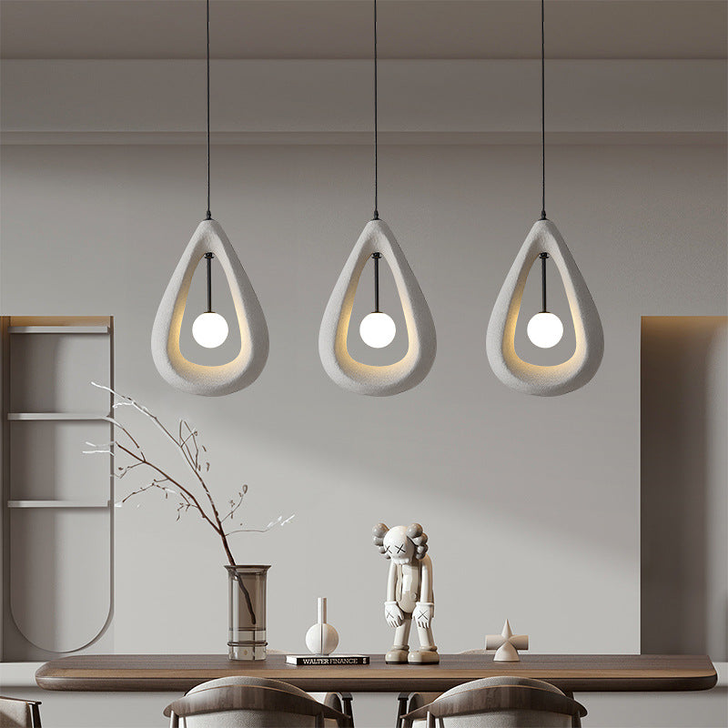 Japandi Oval Pendelleuchte – Dimmbar Hängelampe für Esszimmer und Wohnzimmer 5
