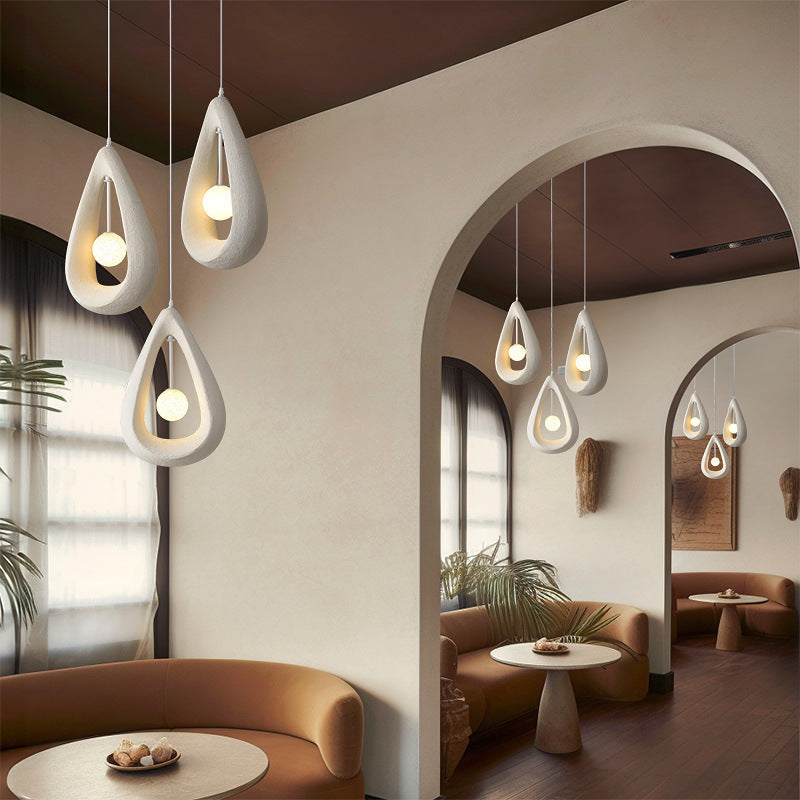 Japandi Oval Pendelleuchte – Dimmbar Hängelampe für Esszimmer und Wohnzimmer 7