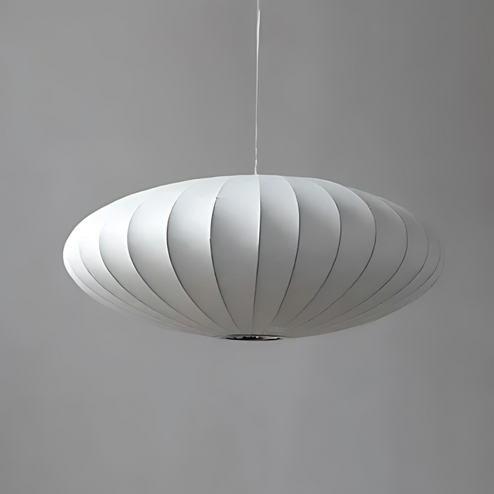 Japandi Pendelleuchte – Elegante Hängelampe aus Kunstseide für Esszimmer und Wohnzimmer 5