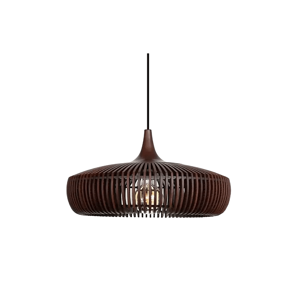 Japandi Pendelleuchte aus Massivholz – Handgefertigte Hängeleuchte für Esszimmer und Wohnzimmer, Warmes Licht, Minimalistisches Design 0