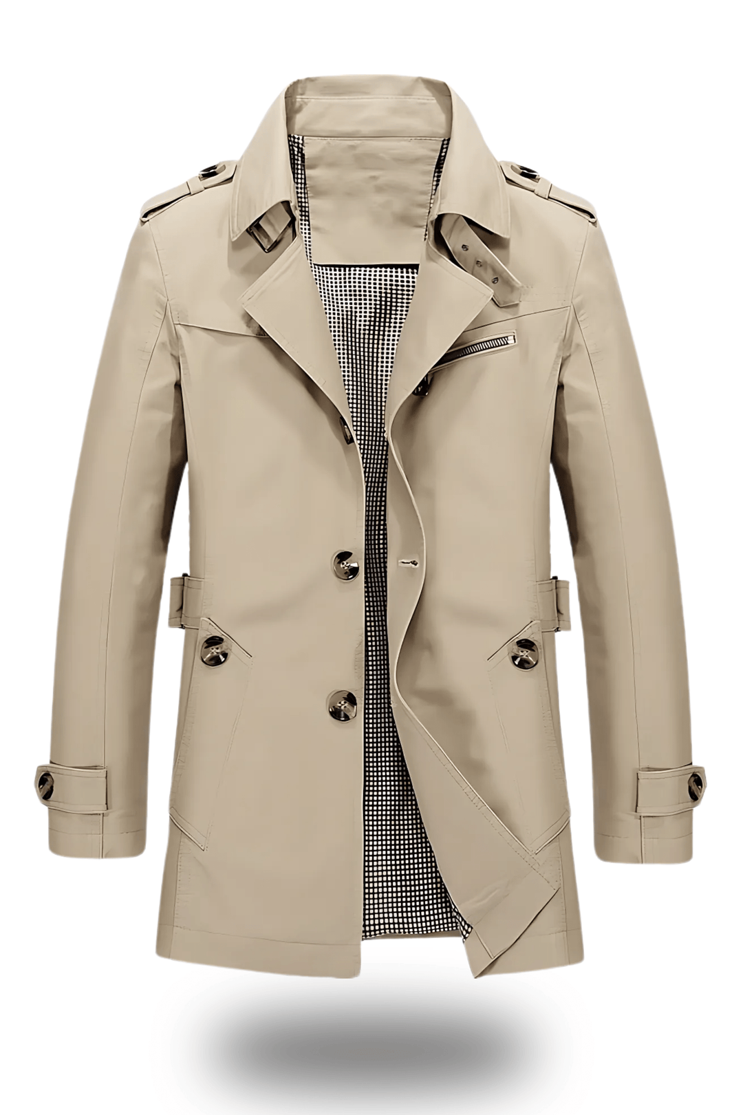 Jens Trenchcoat Damen – Klassischer Wintermantel mit Umgelegtem Kragen für Elegante Looks 0